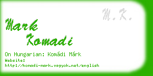 mark komadi business card